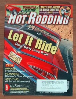 POPULAR HOT RODDING 2001 JULY - RAT FINK, LANDY 440, S-TRIM Z